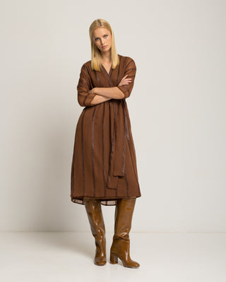 Vestido Midi Marrón Lara