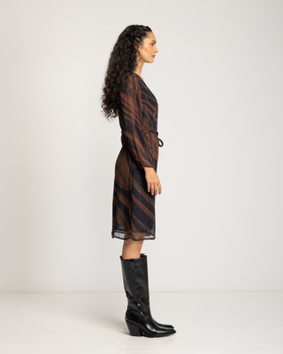 Vestido corto de gasa Celene