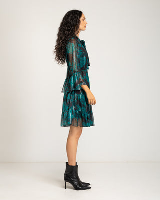 Vestido corto con lazada Liria