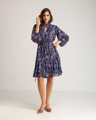 Vestido corto azul Varine