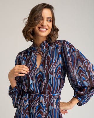 Vestido corto azul Varine