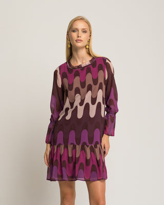 Vestido corto estampado geométrico Almara