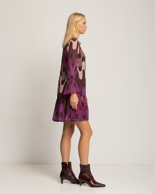 Vestido corto estampado geométrico Almara