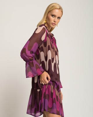 Vestido corto estampado geométrico Almara
