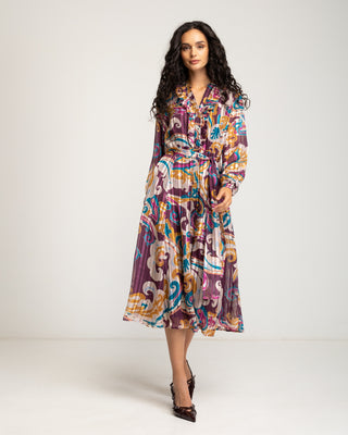 Vestido midi estampado paisley Galena