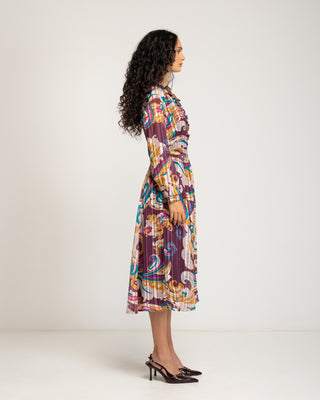 Vestido midi estampado paisley Galena