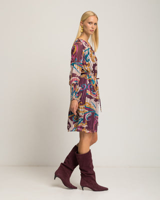 Vestido midi paisley Galena