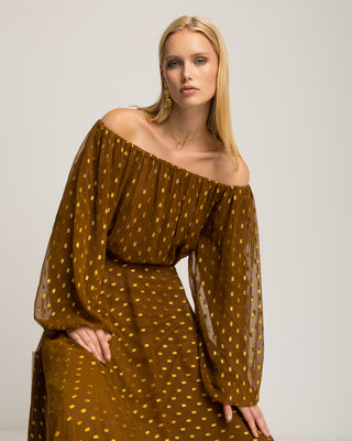 Falda larga camel Sintra