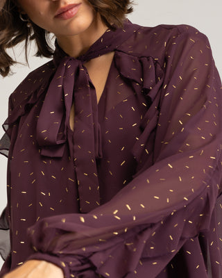 Blusa lencera berenjena Tessala