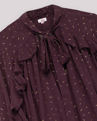 Blusa lencera berenjena Tessala