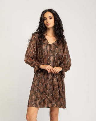 Vestido corto manga abullonada Eteria