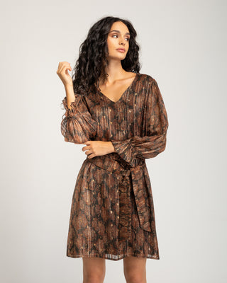 Vestido corto manga abullonada Eteria