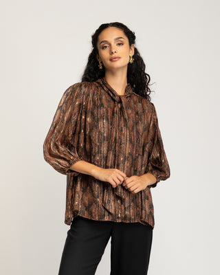 Blusa cuello lazo Eteria