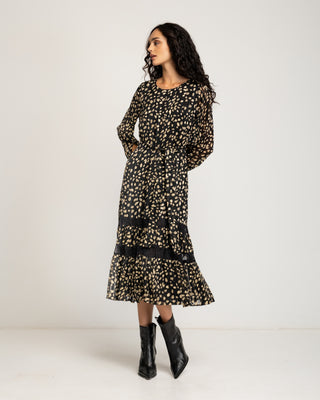 Vestido midi de lunares Calista