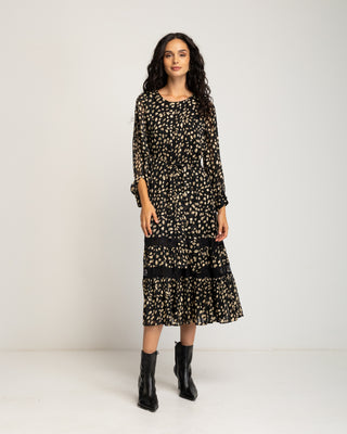 Vestido midi de lunares Calista