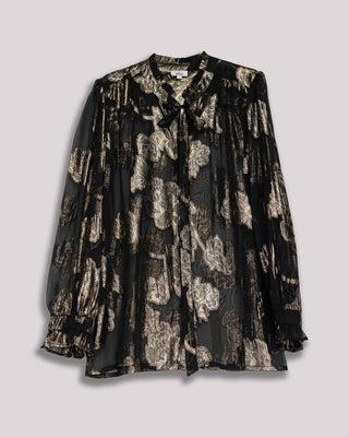 Blusa de gasa negra Senia