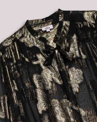 Blusa de gasa negra Senia