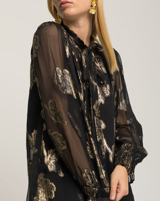 Blusa de gasa negra Senia