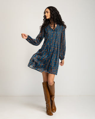 Vestido corto estampado otoñal Junia