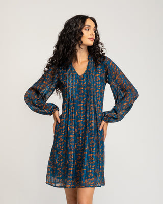 Vestido corto estampado otoñal Junia