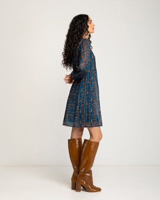Vestido corto estampado otoñal Junia