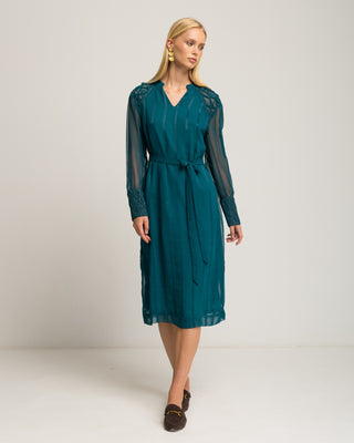 Vestido midi gasa Orea