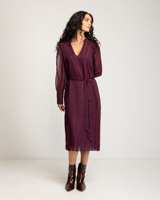 Vestido midi granate Lyria