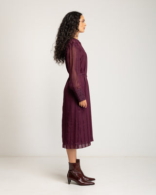 Vestido midi granate Lyria