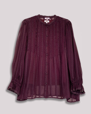 Blusa entredoses burdeos Lyria