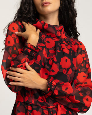 Vestido estampado rojo Milena
