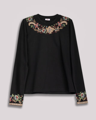 Camisa negra bordados Caprise