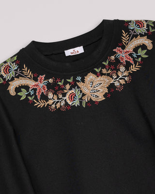 Camisa negra bordados Caprise