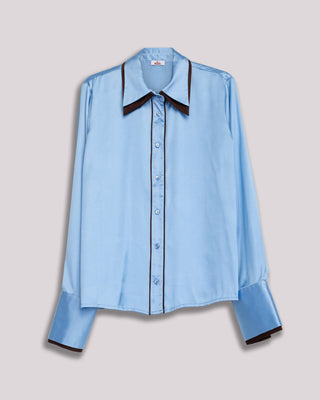 Blusa satinada contraste Esmeria