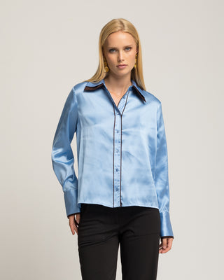 Blusa satinada contraste Esmeria
