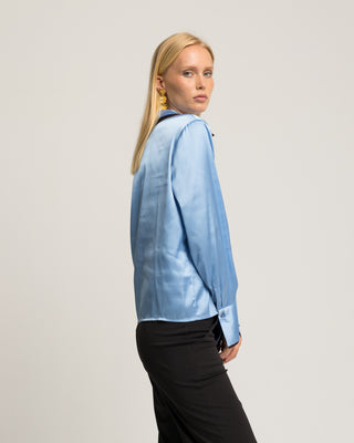 Blusa satinada contraste Esmeria