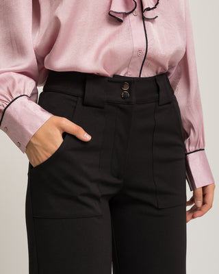Pantalón recto negro Vaniare