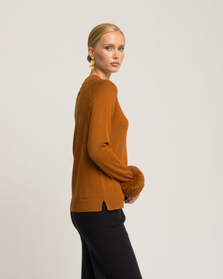 Jersey punto fino camel Miranda