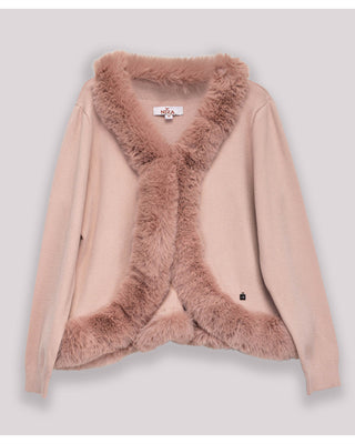 Chaqueta de punto rosa Aurelia