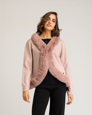 Chaqueta de punto rosa Aurelia