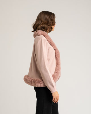 Chaqueta de punto rosa Aurelia