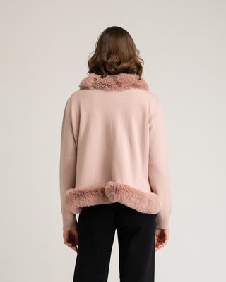 Chaqueta de punto rosa Aurelia