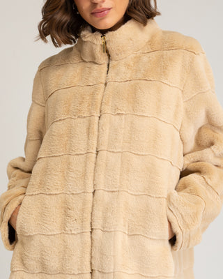 Chaqueta pelo sintético beige Celestia