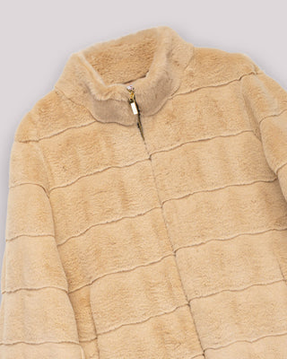 Chaqueta pelo sintético beige Celestia