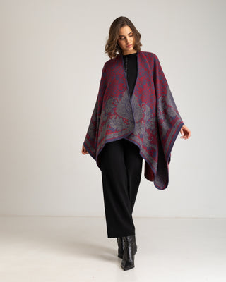 Poncho jacquard bicolor Borea