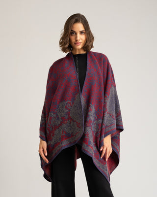 Poncho jacquard bicolor Borea