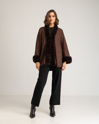 Poncho pelo marrón Loren