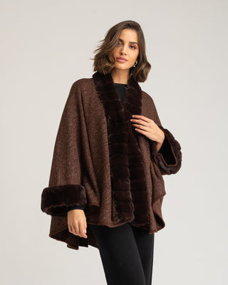 Poncho pelo marrón Loren