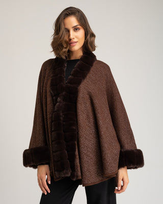 Poncho pelo marrón Loren