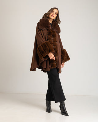 Poncho strass chocolate Gia