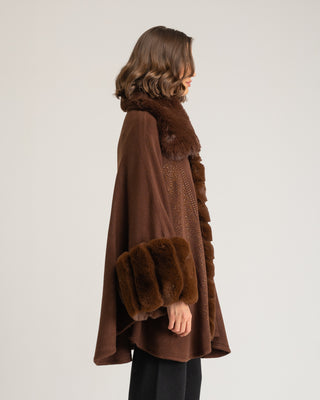 Poncho strass chocolate Gia